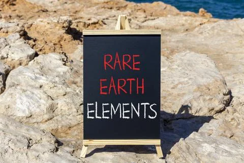 Rare earth elements symbol. Concept words Rare earth elements on beautiful .. Stock Photos