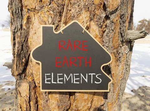 Rare earth elements symbol. Concept words Rare earth elements on beautiful .. Stock Photos
