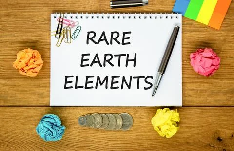 Rare earth elements symbol. Concept words Rare earth elements on beautiful .. Stock Photos