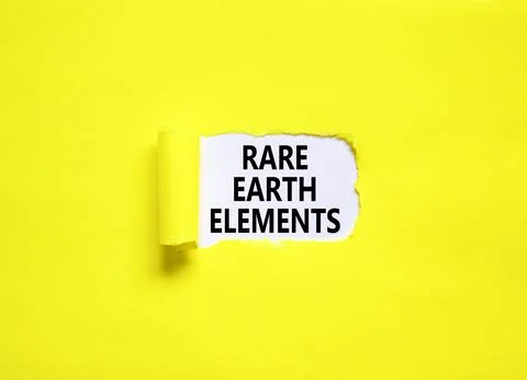 Rare earth elements symbol. Concept words Rare earth elements on beautiful wh Stock Photos