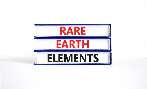 Rare earth elements symbol. Concept words Rare earth elements on beautiful bo Stock Photos