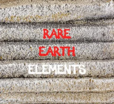 Rare earth elements symbol. Concept words Rare earth elements on beautiful .. Stock Photos