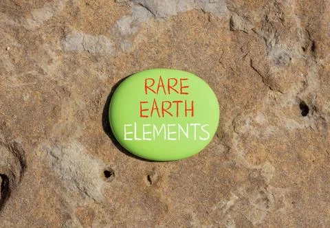 Rare earth elements symbol. Concept words Rare earth elements on beautiful .. Stock Photos