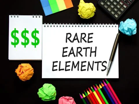 Rare earth elements symbol. Concept words Rare earth elements on beautiful .. Stock Photos
