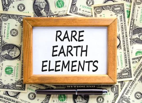 Rare earth elements symbol. Concept words Rare earth elements on beautiful wo Stock Photos
