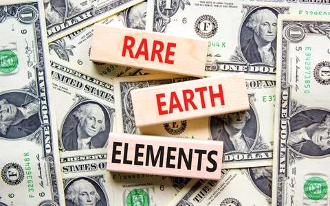 Rare earth elements symbol. Concept words Rare earth elements on beautiful .. Stock Photos