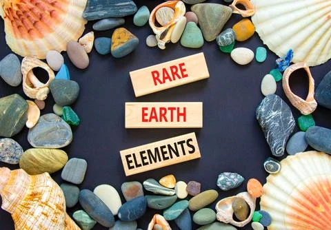 Rare earth elements symbol. Concept words Rare earth elements on beautiful .. Stock Photos