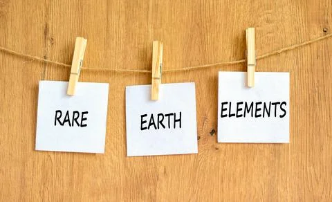 Rare earth elements symbol. Concept words Rare earth elements on beautiful .. Stock Photos