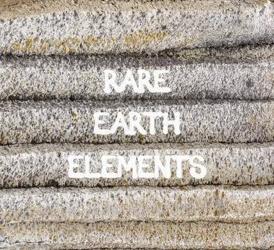 Rare earth elements symbol. Concept words Rare earth elements on beautiful .. Stock Photos