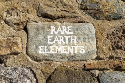 Rare earth elements symbol. Concept words Rare earth elements on beautiful .. Stock Photos
