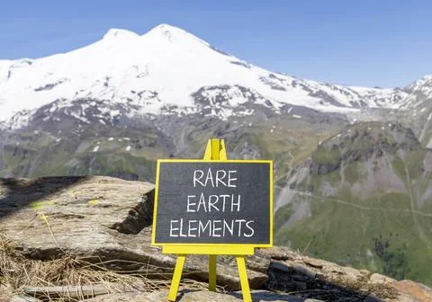Rare earth elements symbol. Concept words Rare earth elements on beautiful .. Stock Photos