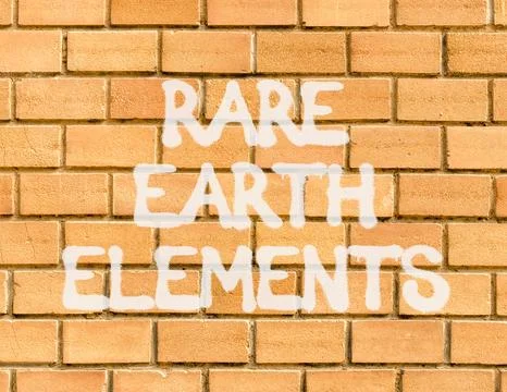 Rare earth elements symbol. Concept words Rare earth elements on beautiful .. Stock Photos