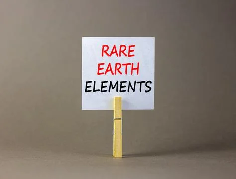 Rare earth elements symbol. Concept words Rare earth elements on beautiful .. Stock Photos
