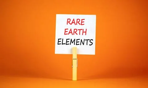 Rare earth elements symbol. Concept words Rare earth elements on beautiful .. Stock Photos