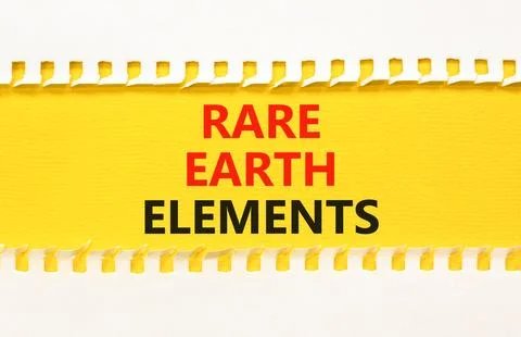 Rare earth elements symbol. Concept words Rare earth elements on beautiful .. Stock Photos