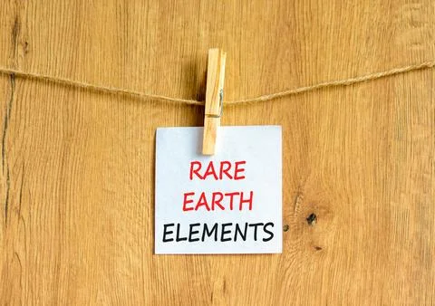 Rare earth elements symbol. Concept words Rare earth elements on beautiful .. Stock Photos