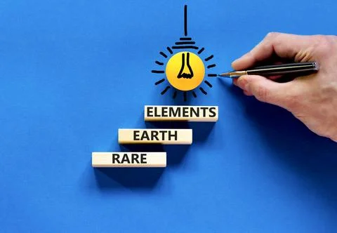 Rare earth elements symbol. Concept words Rare earth elements on beautiful .. Stock Photos