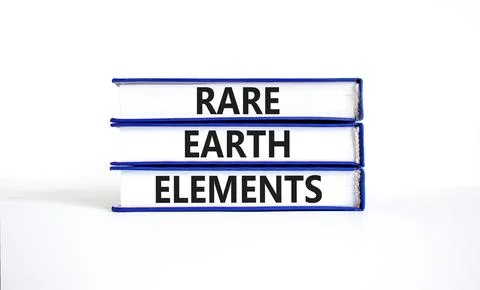 Rare earth elements symbol. Concept words Rare earth elements on beautiful bo Stock Photos
