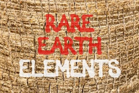 Rare earth elements symbol. Concept words Rare earth elements on beautiful .. Stock Photos