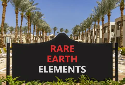 Rare earth elements symbol. Concept words Rare earth elements on beautiful .. Stock Photos