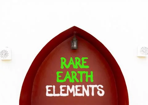 Rare earth elements symbol. Concept words Rare earth elements on beautiful .. Stock Photos