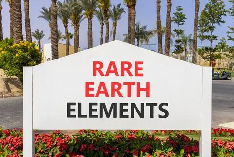 Rare earth elements symbol. Concept words Rare earth elements on beautiful .. Stock Photos