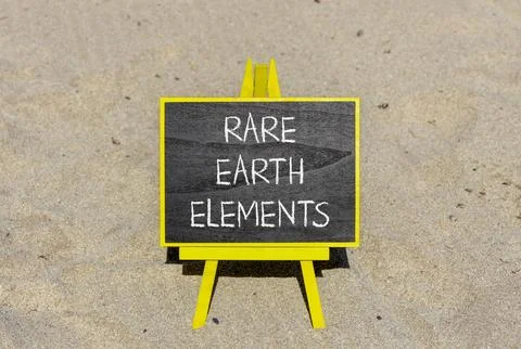 Rare earth elements symbol. Concept words Rare earth elements on beautiful .. Stock Photos