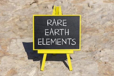 Rare earth elements symbol. Concept words Rare earth elements on beautiful .. Stock Photos