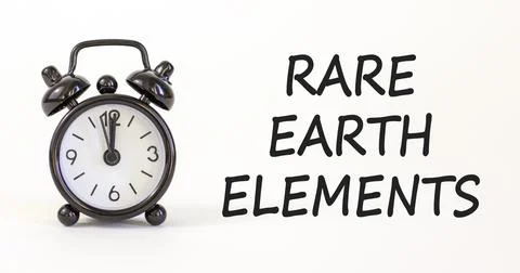 Rare earth elements symbol. Concept words Rare earth elements on beautiful wh Stock Photos