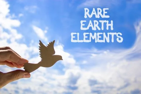 Rare earth elements symbol. Concept words Rare earth elements. Beautiful bl.. Stock Photos