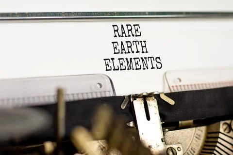 Rare earth elements symbol. Concept words Rare earth elements typed on beau.. Stock Photos