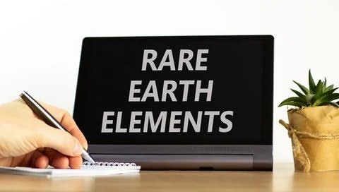 Rare earth elements symbol. Concept words Rare earth elements on beautiful .. Stock Photos