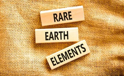 Rare earth elements symbol. Concept words Rare earth elements on beautiful .. Stock Photos