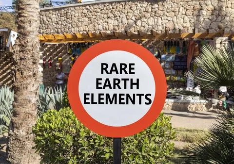 Rare earth elements symbol. Concept words Rare earth elements on beautiful .. Stock Photos