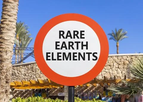 Rare earth elements symbol. Concept words Rare earth elements on beautiful .. Stock Photos