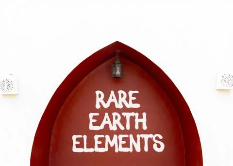 Rare earth elements symbol. Concept words Rare earth elements on beautiful .. Stock Photos