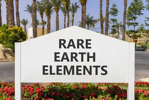 Rare earth elements symbol. Concept words Rare earth elements on beautiful .. Stock Photos