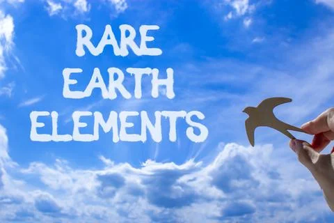 Rare earth elements symbol. Concept words Rare earth elements. Beautiful bl.. Stock Photos