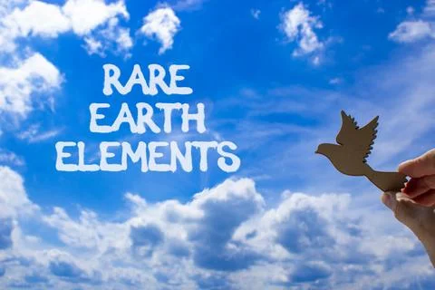Rare earth elements symbol. Concept words Rare earth elements. Beautiful bl.. Stock Photos
