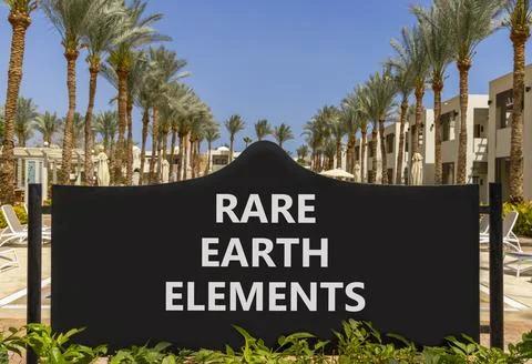 Rare earth elements symbol. Concept words Rare earth elements on beautiful .. Stock Photos
