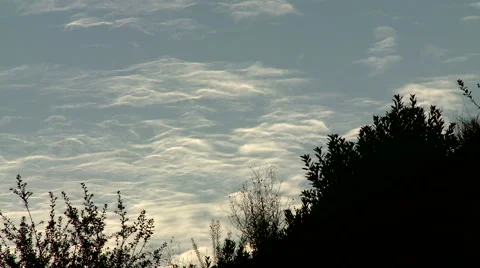 Rare "Eyebrow Clouds" Due to Waves in Atmosphere Stock Footage 54714262