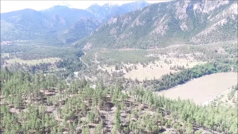 Rare Glimpse of the Mouth of the Stein River in British Columbia, Canada Stock Footage 161010337