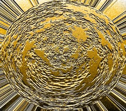 Rare Golden World Stock Illustration