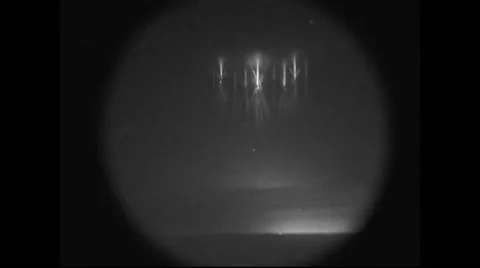 Rare Nightvision Capture of Sprites Above Thunderstorm Stock Footage 54729935