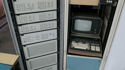 Rare Retro Computer Machine  Stock Footage 121664534