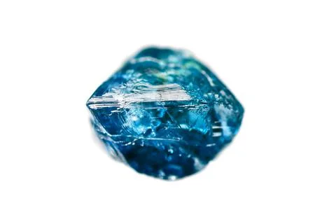 Rare rough uncut blue diamond crystal Stock Photos