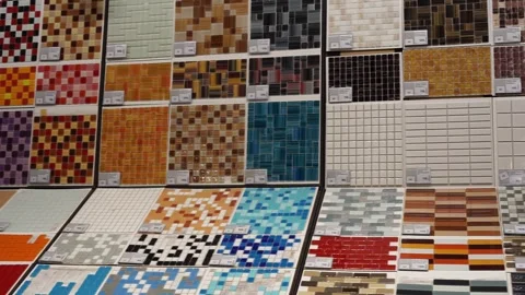 Rare tiles in a store Stock Footage 260355984