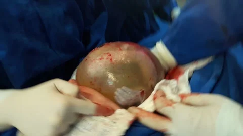 Rare Twin Birth Inside Amniotic Sac, São Paulo, Brazil - 14 Aug 2016 Stock Footage 205300537
