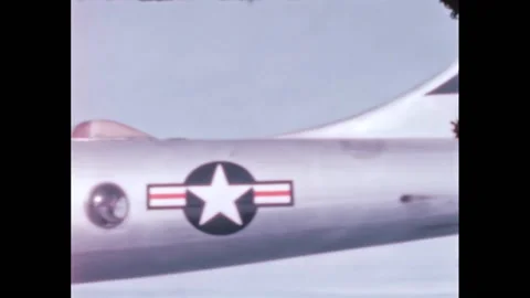 Rare video of US Air Force KB-29 bomber modified for air refueling in flight Stock Footage 197178061