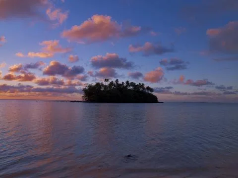 RAROTONGA SUNSET Stock Photos